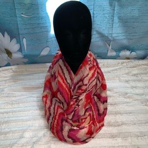 Red Multi-Color Infinity Scarf